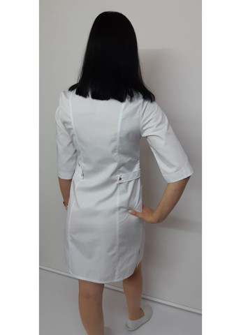 Халат жіночий медичний Мілан-Люкс котон три чверті рукав 62, Білий No Brand (365842991)