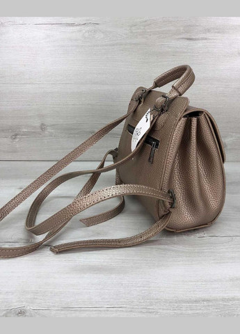 Жіноча міні сумка-рюкзак зі штучної шкіри «Chris» у золотистому кольорі WeLassie (298920966)