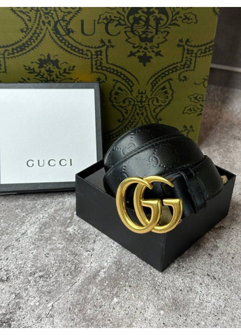 Ремень черный Gucci с золотистой пряжкой mb008 46414_27 Celine (296777211)