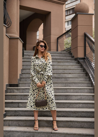 Оливковое платье MN