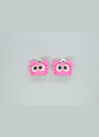 Сережки кліпси дитячі для вух без пробивання Крабики Жабики фіолетові Liresmina Jewelry (289533655)