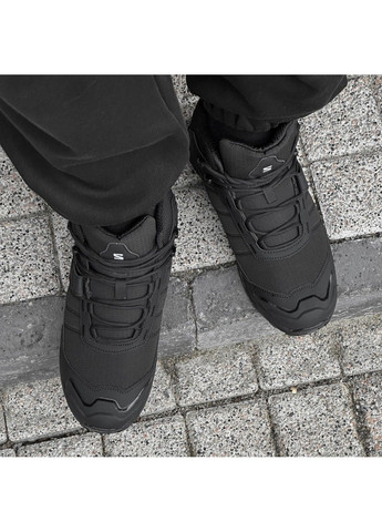 Черные зимние термо кроссовки leisure высокие Stilli