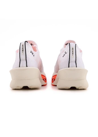 Белые летние кроссовки nike air zoom alphafly 3 white black orange найк аир зум No Brand