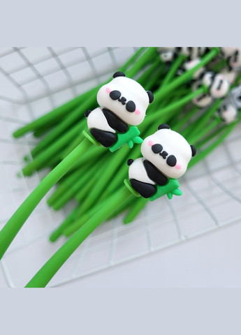 Гелевая ручка с объемной фигуркой панда на бамбуке, черная гелевая паста, сменный стержень No Brand (320916881)