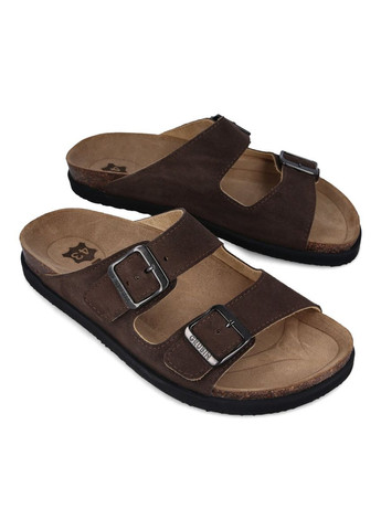 Коричневые шлепанцы ортопедические мужские henrik, (арт. gr-288401) ( ) Grubin