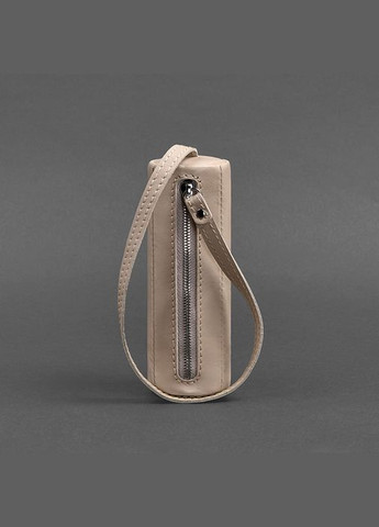 Женская кожаная женская ключница 3.0 Тубус светло-бежевая краст (A-027521) BlankNote (330144418)