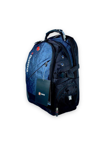 Міський рюкзак з чохлом від дощу 30 л, три відділення, USB розʼєм, розмір: 50*30*20 см, синій SWISSGEAR (284338089)