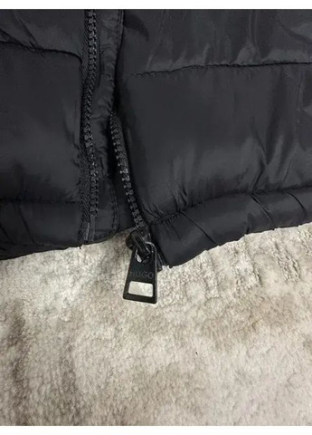 Черная зимняя зимняя мужская куртка микропуховик с этикетками casual черный на утяжках men большой логотип на спине телпа 1:1 No Brand