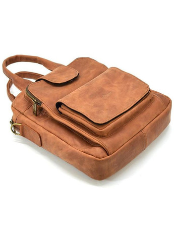 Сумка планшет через плечо мужская из натуральной кожи средняя для документов и для телефона Коричневый 35862 TARWA (337466446)