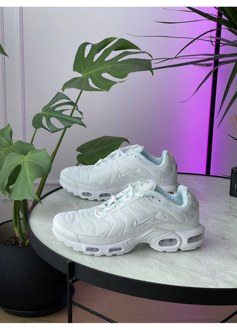 Кросівки жіночі і чоловічі Nike Air Max TN Plus white | Найк Аір Макс ТН Плюс білі No Brand білі демісезони (362476505)