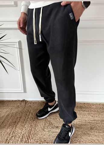 Черные демисезонные брюки No Brand