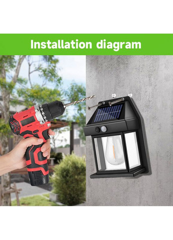 Комплект сонячних ліхтарів на стіну з датчиком руху 4 шт. China (351854925)