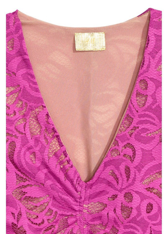 Рожева вечірня сукня H&M однотонна