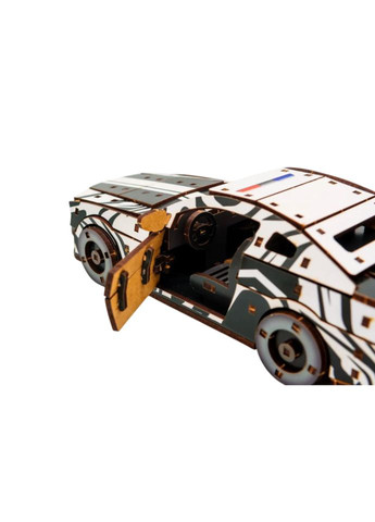 Деревянный 3D конструктор Muscle car GT, Puzzleоk (Puz-00639), 162 дет. (белая) PuzzleOK (367189134)