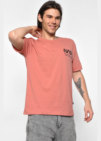 Терракотовая футболка мужская полубатальная терракотового цвета Let's Shop