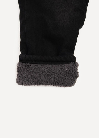 Черные зимние джинсы утепленные для девочки цвет черный cb-00230441 Sercino