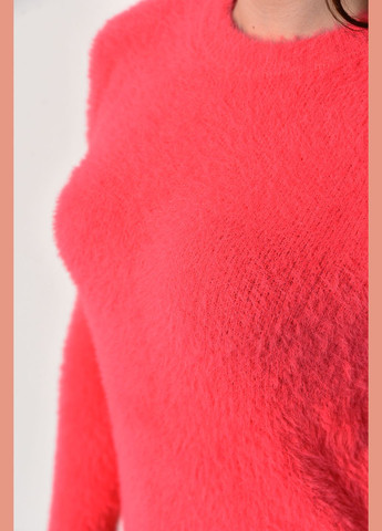 Рожевий зимовий светр жіночий із ангори рожевого кольору пуловер Let's Shop