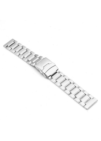 Сталевий браслет для годинника. Ширина 18, 20, 22, 24 мм. Колір: срібло No Brand (370101649)