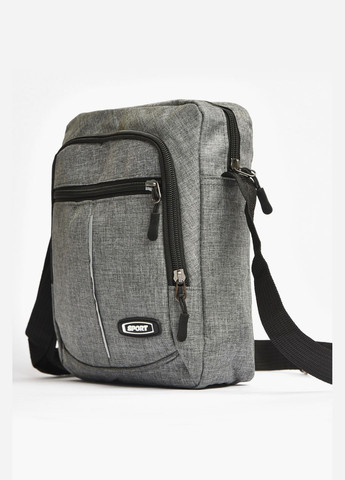 Сумка мужская через плечо текстиль серого цвета Let's Shop (336147673)