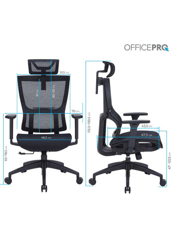 Крісло Elegant Black (OC660-B-B-B) OfficePro (341485136)