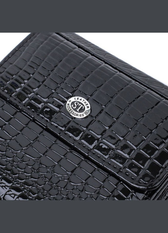 Женский кожаный кошелек с тиснением и магнитной застежкой черный (sku_22706) No Brand (328218924)