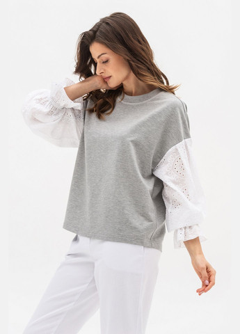 Сірий світшот Lesia однотонний (328456472)