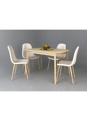 EXEN ІІ стіл 120(160)*80 дерево/кремовий Intarsio (371993826)