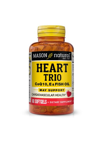 Heart Trio 60 Caps Mason Natural (288050816)
