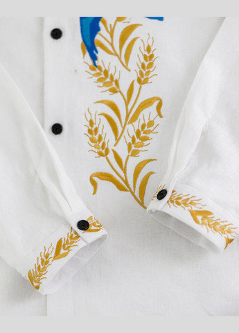 Біла чоловіча сорочка з вишивкою ластівка біла, сорочка вишита візерунок орнамент пряма віскоза, льон (323652725)