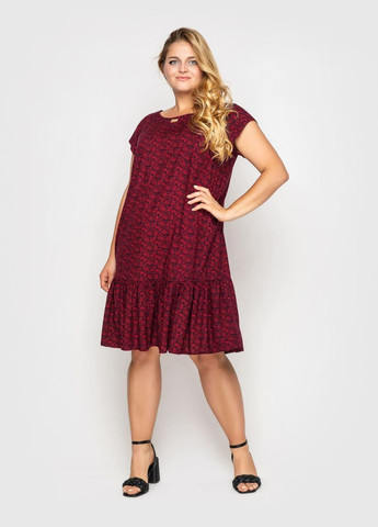 Бордовое вечернее платье яна 56 бордовый 0154 Vlavi