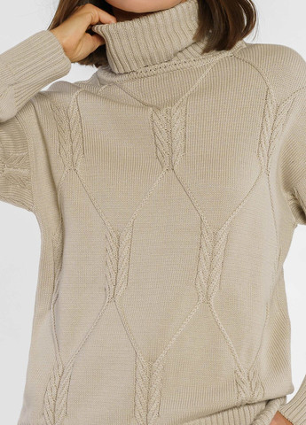 Бежевий зимовий светр жіночий бежевий Arber Roll-neck WK2 WTR-168