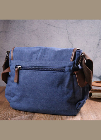 Сумка чоловіча через плече із текстилю 21250 Синя Vintage (302007769)