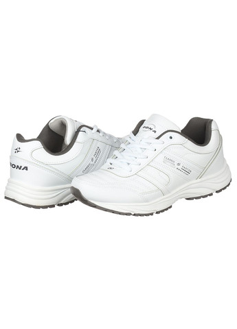 Белые демисезонные кроссовки из кожи для женщин Bona