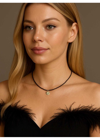 Чокер зі шпинелі з підвіскою пальма 4894 LeBijou (368559152)