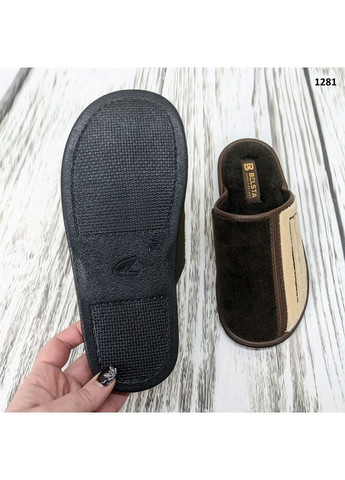 Темно-коричневые тапочки для мальчика подростковые Белста