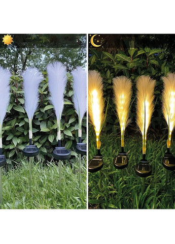 Комплект садових вуличних LED світильників очерету на сонячній батареї з теплим білим світлом 70 см 2 штуки (480692-Prob) Unbranded (340711360)