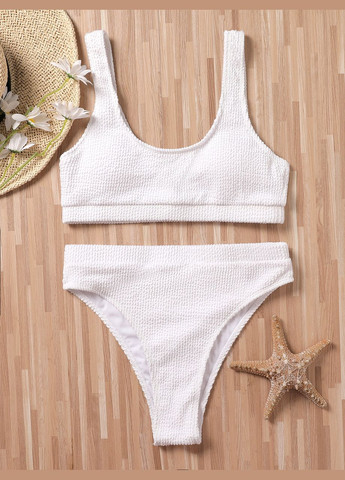 Білий демісезонний жіночий роздільний купальник жатка (арт.6049) No Brand