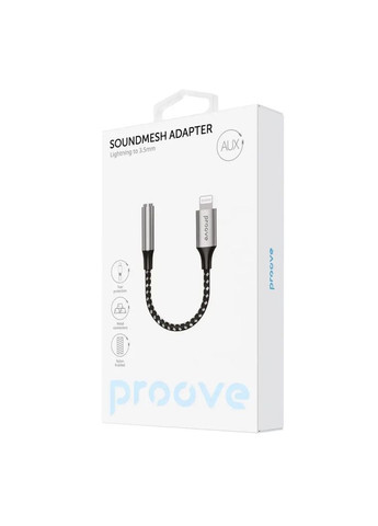 Кабель AUX SoundMesh Lightning to 3.5мм gray (ACSM00005101) Proove (360408470)