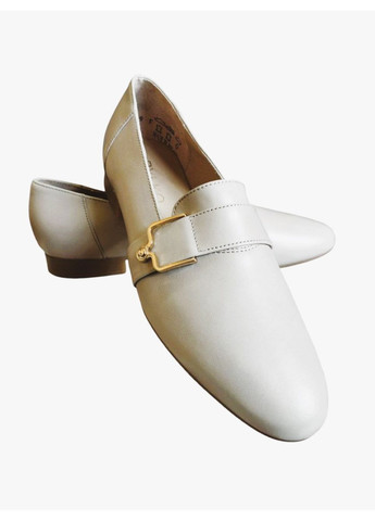 Rylko женские туфли нанизком каблуке с декором 36 (24,5 см) Бежевий лоферы бежевый з натуральная кожа, — всесезон (351851447)