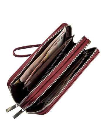 Женский кошелек из экокожи с отделениями для карт и банкнот малиновый (sku_19053) No Brand (328218370)