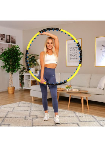 Хулахуп HS-080HH з масажером 110см чорно-жовтий Hop-Sport (361952076)