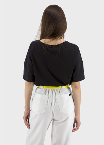 Жіноча чорна оверсайз футболка зі спортивним стилем і малюнками (, ), 44942 Nika - (329727364)