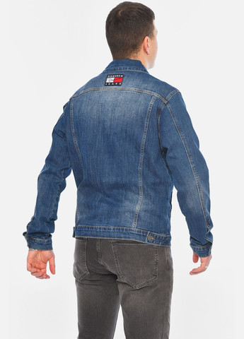 Синяя демисезонная джинсовка мужская синего цвета Let's Shop