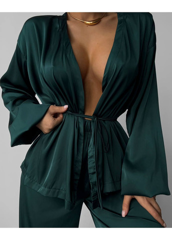 Зелена всесезон жіноча піжама No Brand