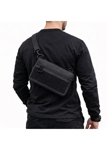 Молодіжна тактична сумка для патчів на плече з 4 кишенями black No Brand (399541363)