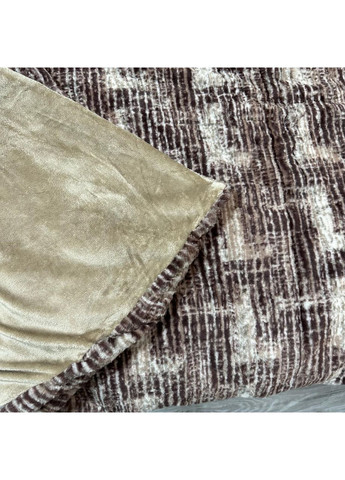 Эксклюзивное постельное белье "Хутро-велюр". Зимняя коллекция двуспального размера коричневого цвета. No Brand (371646146)