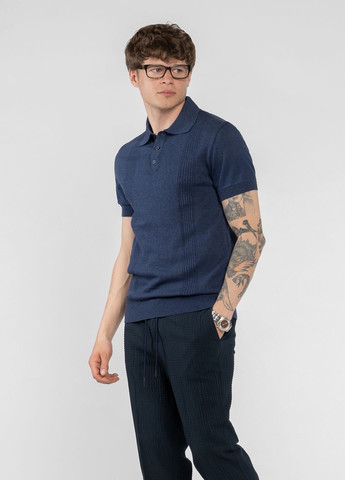 Синяя футболка-поло мужское синее для мужчин Arber