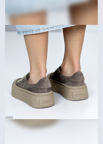 Кавові осінні вишукані жіночі кросівки No Brand