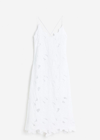 Белое кэжуал платье H&M однотонное