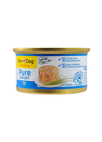Влажный корм LD Pure Delight для собак миниатюрных пород, тунец, 85 г GimDog (299723020)